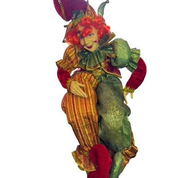 2 Porcelain Jester Shelf Sitter Dolls 1 By Robert Stanley - Picture 3 of 11